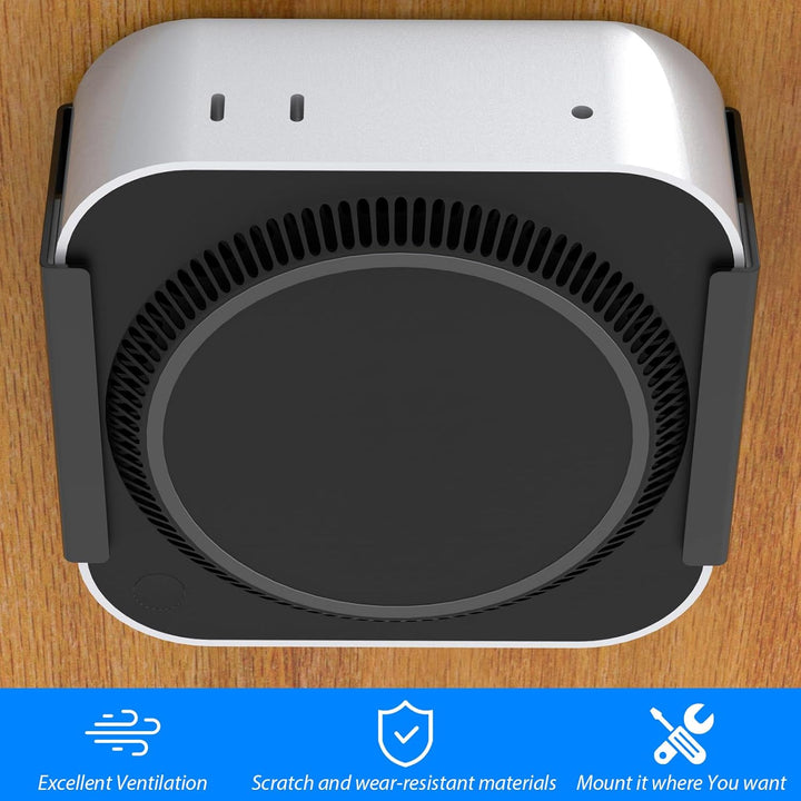 Mac Mini Halterung, VESA Halterung für Mac Mini M4 2024 - Wandhalterung Untertisch Halterung aus Met