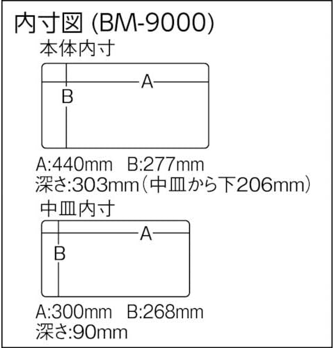 Meiho Box Seat Bucket Mouse BM-9000 - Angelkasten 542 x 340 x 350 mm, Angelkoffer mit 35 Liter Volum
