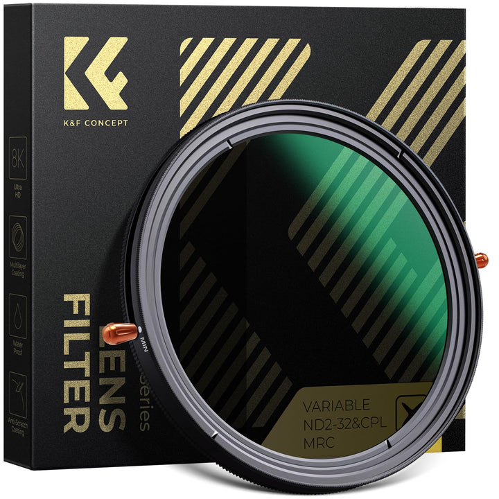 K&F Concept Nano-X ND Filter 86mm CPL&ND2-ND32 2 in 1 multifunktionaler Graufilter und CPL Filter Po