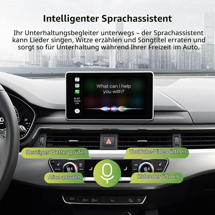 EZoneTronics Wireless CarPlay &amp; Android Auto Retrofit Kit Decoder für Audi A4/A5/Q5 2008-2018 mit MM
