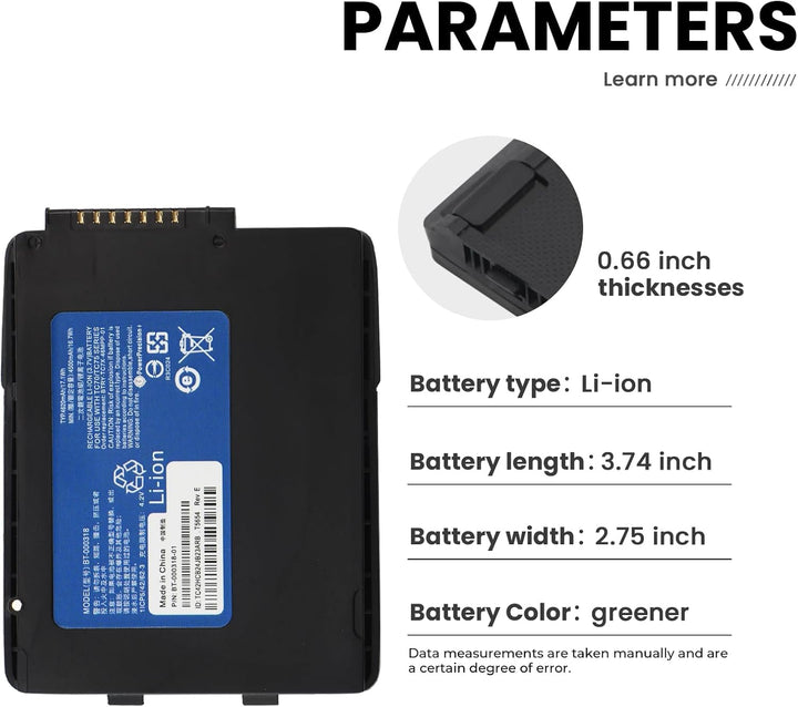 ANTIEE BT-000318 Akku Kompatibel mit Les modèles Motorola/Zebra TC70+ TC75 TC77 TC72 Batterie Pour S