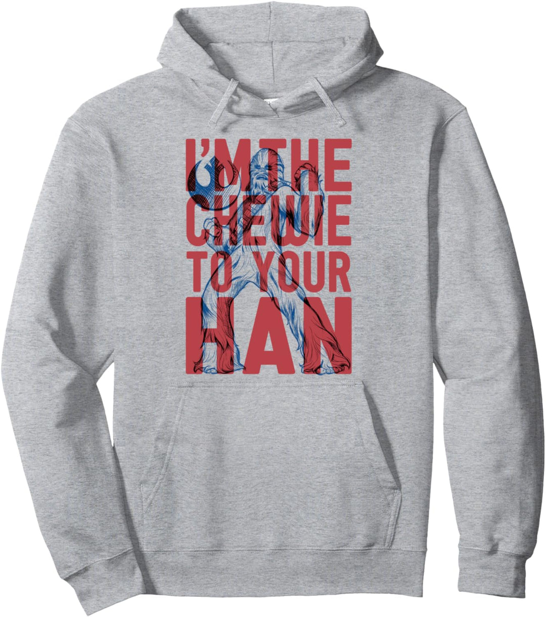 Star Wars Chewie To Your Han Outlined Poster Pullover Hoodie