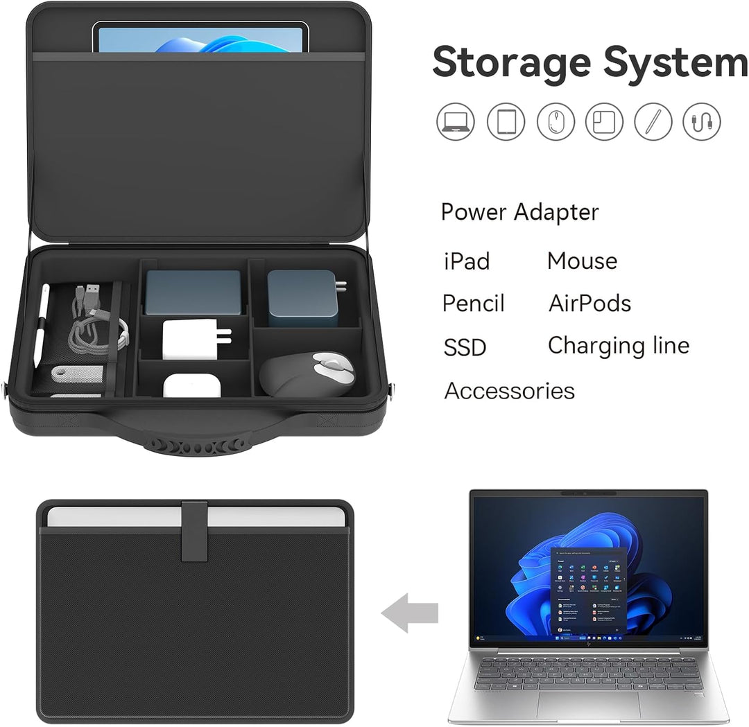 Smatree Hard Sleeve Umhängetasche Tasche für 13,8 Zoll Microsoft Surface Laptop 7 2024 Copilot+ PC,f