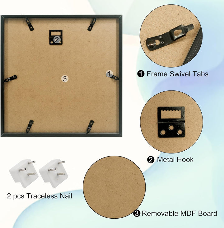 30x30 3D Bilderrahmen Schattenbox mit Glasscheibe Ticketstummel Reise Abenteuer Archivbox Reise Lieb