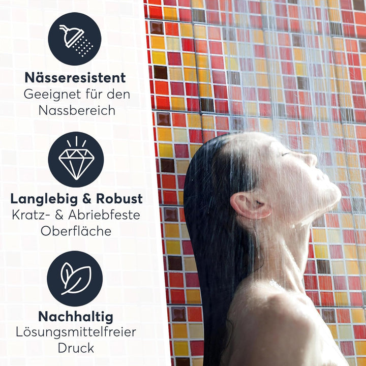CREATISTO Klebefliesen Stickerfliesen Fliesenfolie - Hochwertige Aufkleber Sticker für Fliesen I Kle