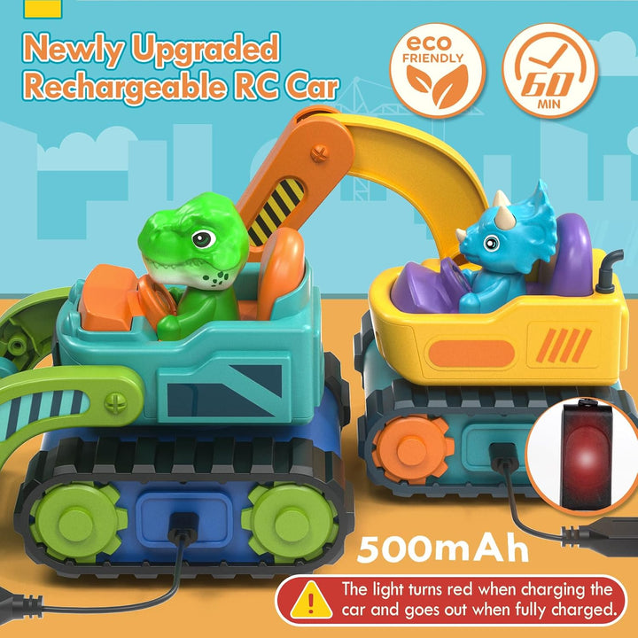 Lehoo Castle Ferngesteuertes Auto ab 3 Jahre, Geschenk Junge 2 Jahre, Bagger &amp; Bulldozer Kinder 2 Ja