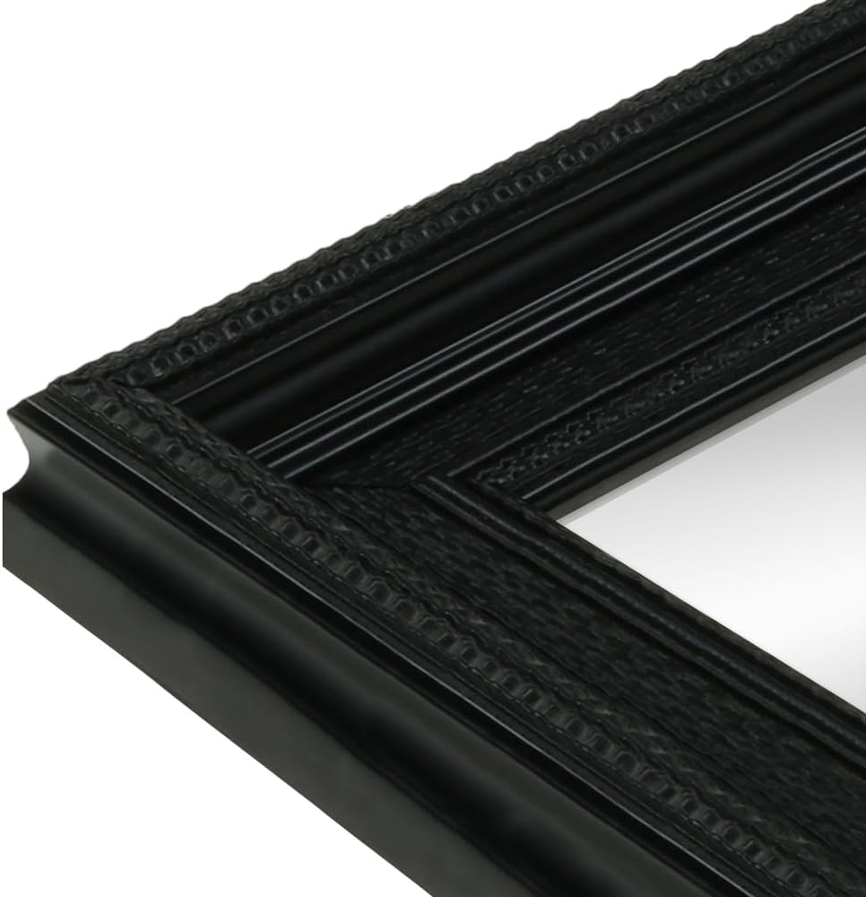 WANDStyle Spiegel Barock und Antik Stil I Aussenmass ca. 71x91 cm I Farbe Schwarz I schwarzer Wandsp