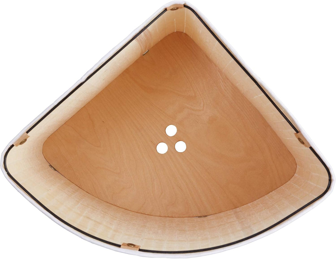 Relaxdays Eckwäschekorb Bambus, faltbare Wäschebox 60 l, platzsparend, Wäschesack Baumwolle, 65 x 49