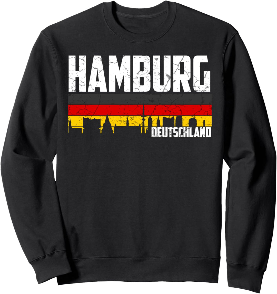 Mein Hamburg Skyline Deutschland Heimat Stadt Souvenir Sweatshirt