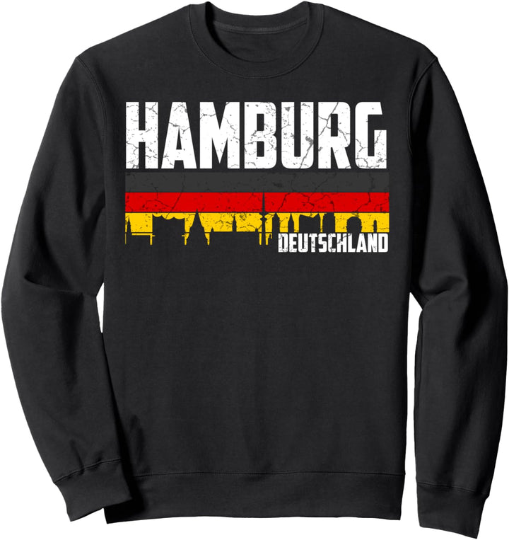 Mein Hamburg Skyline Deutschland Heimat Stadt Souvenir Sweatshirt