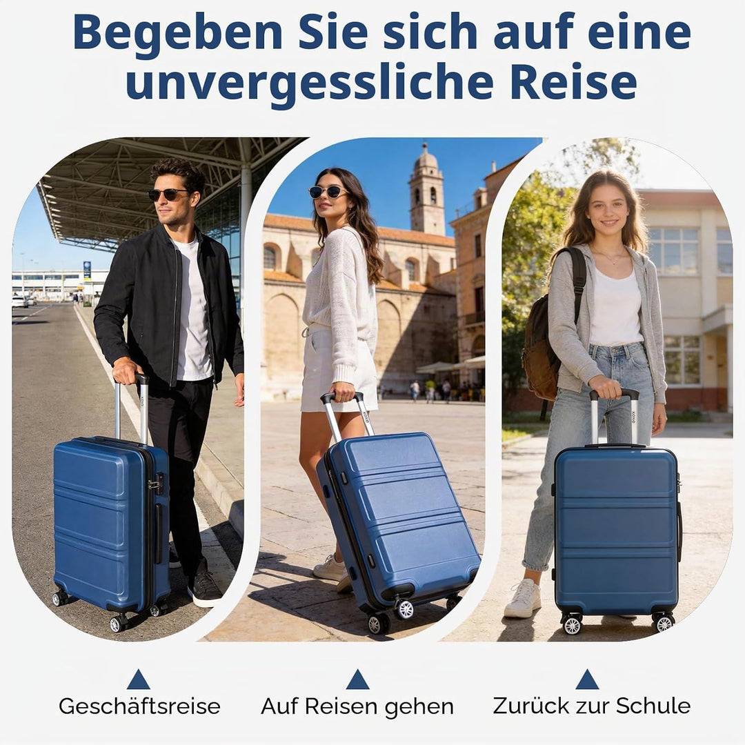 KONO Koffer Grosser 28 Zoll Leicht ABS+PC Hartschalenkoffer XL mit TSA-Schloss Reisekoffer mit 4 Rol
