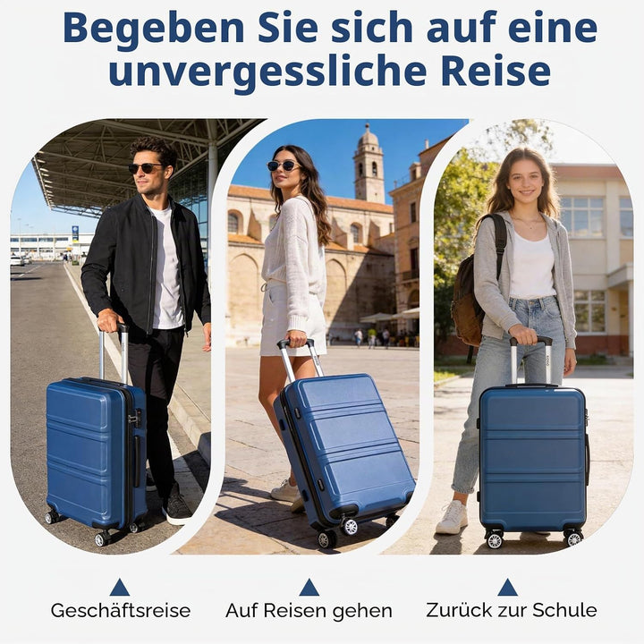 KONO Koffer Grosser 28 Zoll Leicht ABS+PC Hartschalenkoffer XL mit TSA-Schloss Reisekoffer mit 4 Rol