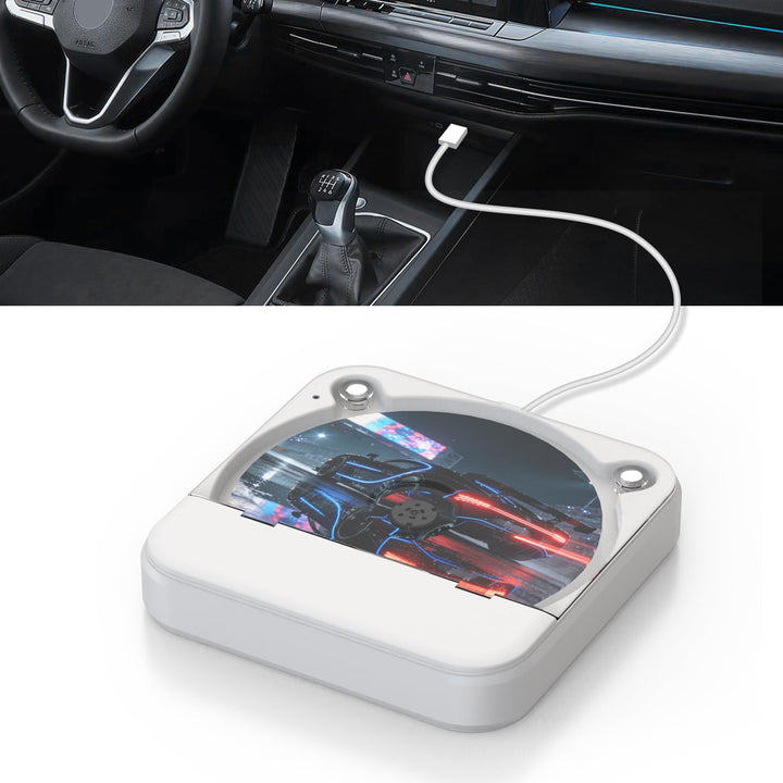 MONODEAL Externer CD Player für Auto, Plug-and-Play Auto CD-Player mit USB/AUX Anschluss, Universell