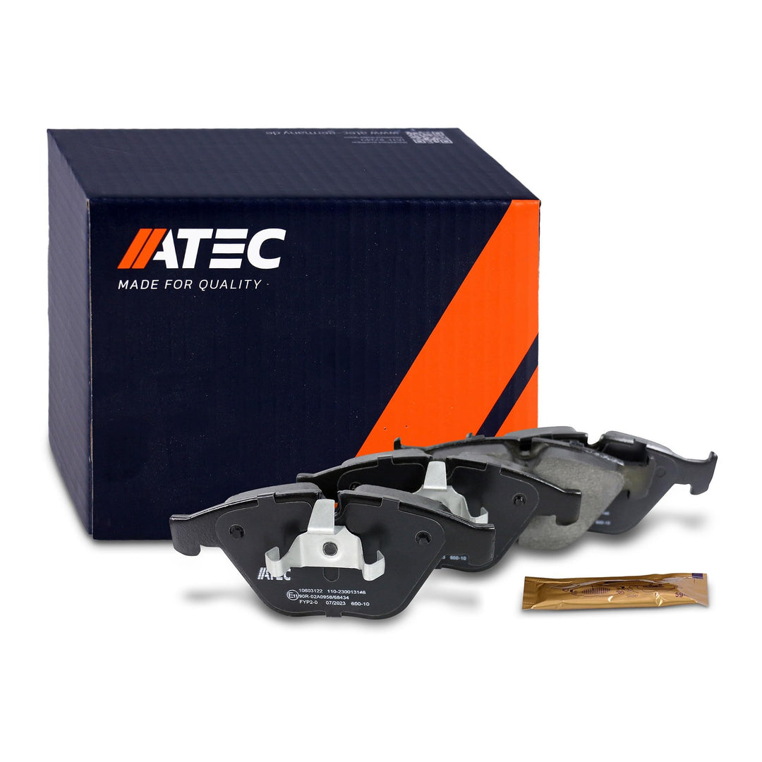ATEC Germany Bremsbelagsatz Vorderachse, Bremsbeläge Bremsklötze vorne, 4 Stück, Kompatibel mit BMW