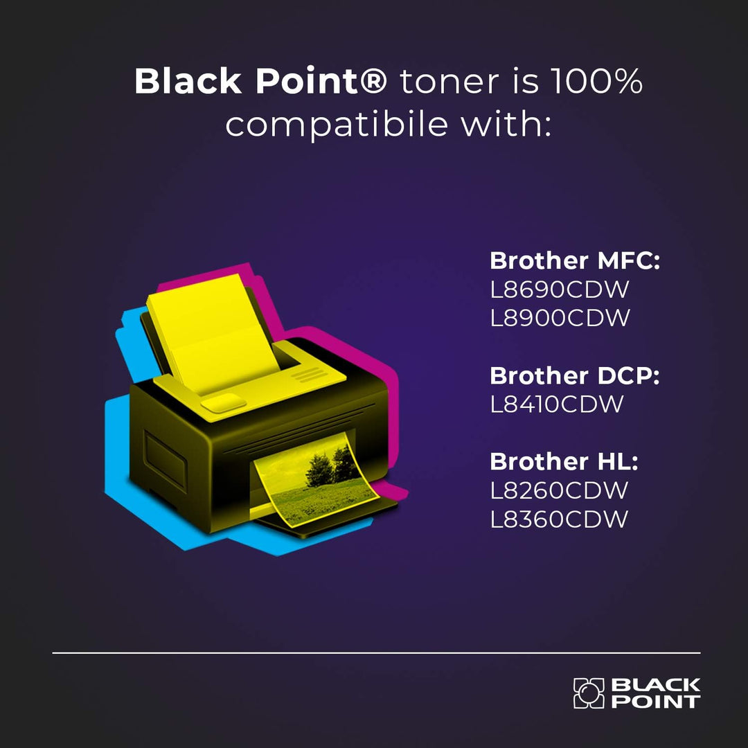 BLACK POINT Premium Toner 2 St. Kompatibel zu TN-423BK TN423 TN423BK TN-421BK TN421 TN421BK - Schwar