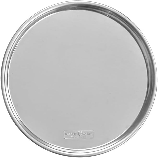 Nordic Ware 46400AMZ Naturals Traditionelle Pizza-Pfanne Pizzablech aus Aluminium, silber, Tradition