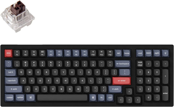 Keychron K4 Pro Custom mechanische Tastatur mit Hot-Swap-fähigem K Pro Brown-Schalter, QMK programmi