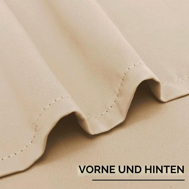 XWZO Blickdichte Vorhänge Verdunklungsvorhänge mit Ösen 2 Stücke Gardienen mit Raffhalter Lichtundur