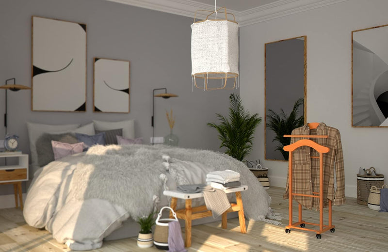 Arredamenti Italia Herrendiener für Schlafzimmer TRENDY, Holz - Farbe: Kirsche holz Ar-It il cuore d