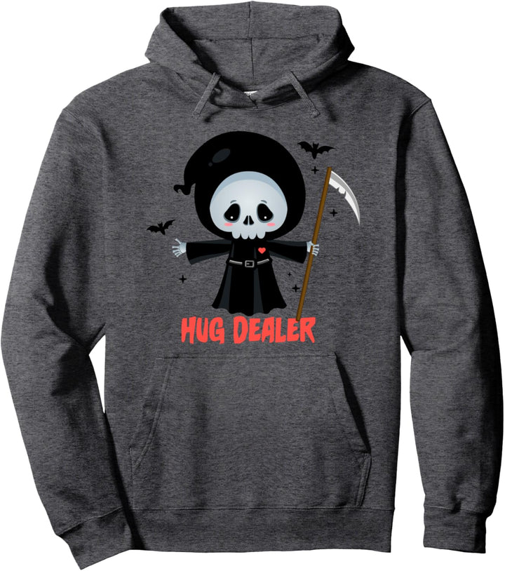 Hug Dealer Lustiges Sensenmann Shirt für Jugendliche Halloween Pun Pullover Hoodie