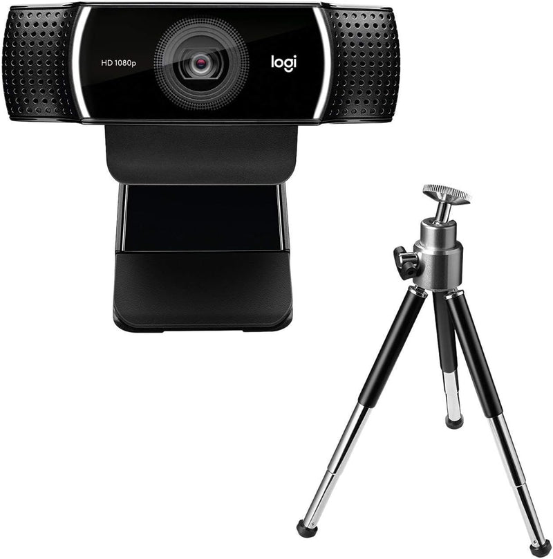 Logitech C922 PRO Webcam mit Stativ, Full-HD 1080p, 78° Sichtfeld, Autofokus, Belichtungskorrektur,