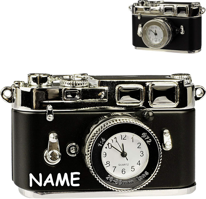 alles-meine.de GmbH kleine - Tischuhr/Miniatur - Uhr - Kamera - Spiegelreflexkamera - aus Metall - 7