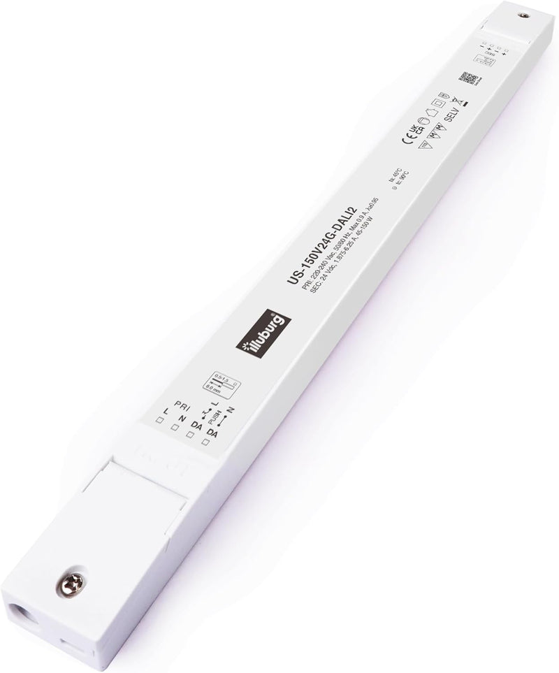 illuburg LED Trafo 24V 150W Dimmbar DALI Push Slim Flickerfree LED Netzteil Treiber Driver Power Sup