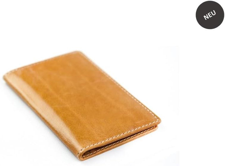 DELMON VARONE - Personalisierbares Visitenkartenetui aus Premium Vintage Anilin Leder braun, Elegant