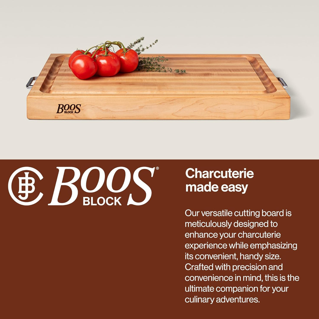 Boos Blocks® BBQBD EXTRA LARGE Pro Chef Ahorn Schneidebrett von John Boos - 61 x 46 x 6 cm - mit Saf