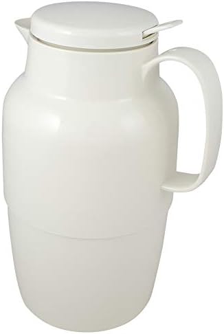 Helios Mondo Push Kunststoff-Isolierkanne, weiss, 2 Liter Weiss 2,0 Liter, Weiss 2,0 Liter