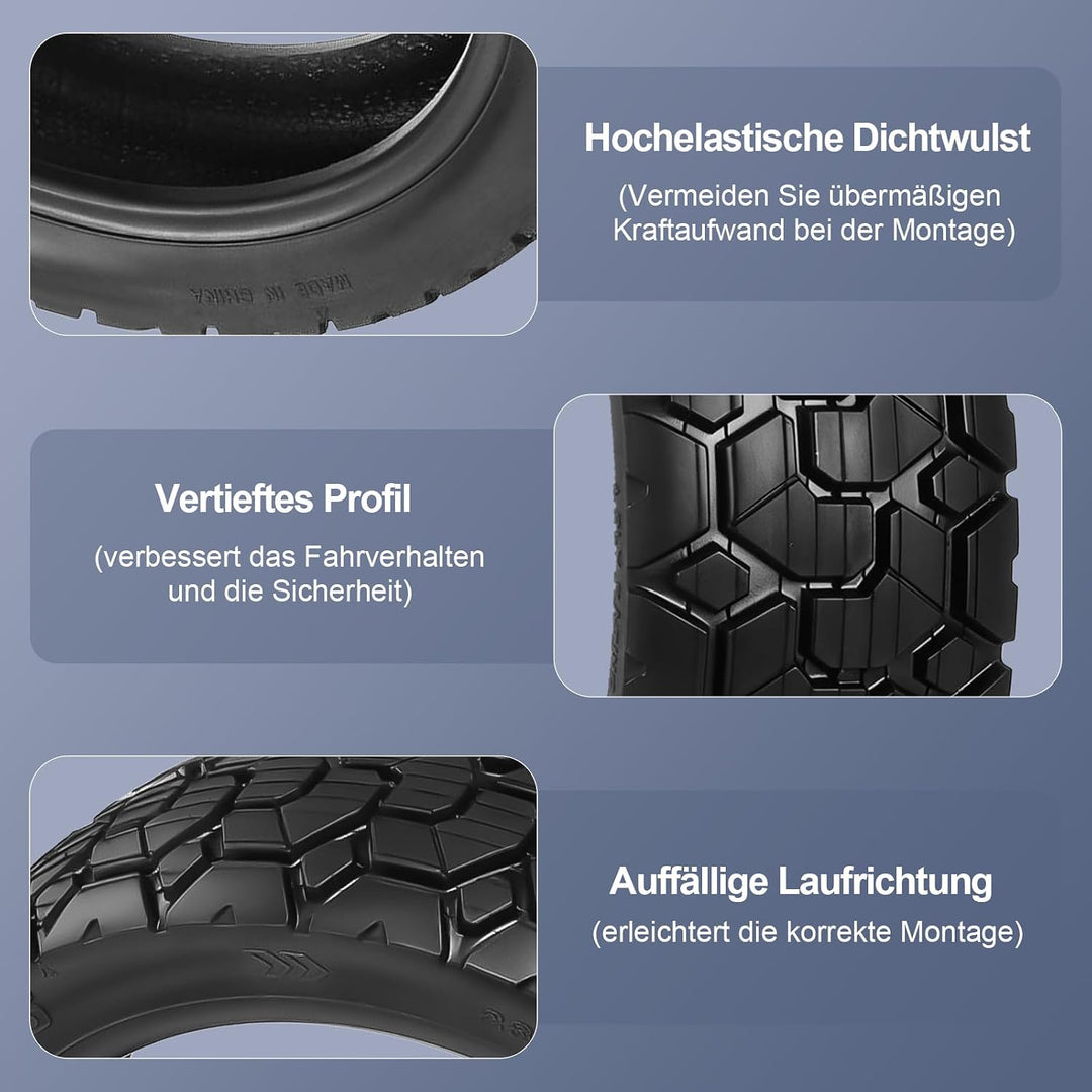 VOLOHAS 70/60-7,5 Schlauchloser Reifen für Segway ZT3 Pro/ProE/ProD, 11 Zoll Tubeless Reifen, Verdic