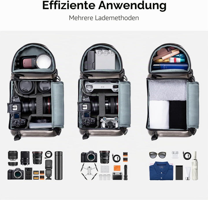 K&amp;F CONCEPT Kamera-Umhängetasche, Wasserdichte Kameratasche, Fotografie tägliche Reise Camera Bag,Ta