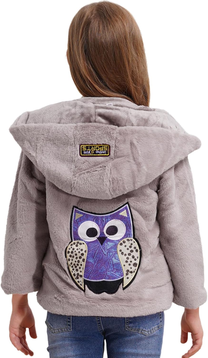 Oyolan Kinder Mädchen Kapuzenjacke Teddybär Fleecejack Winter Outwear Mantel Cartoon Sweatshirt Hood