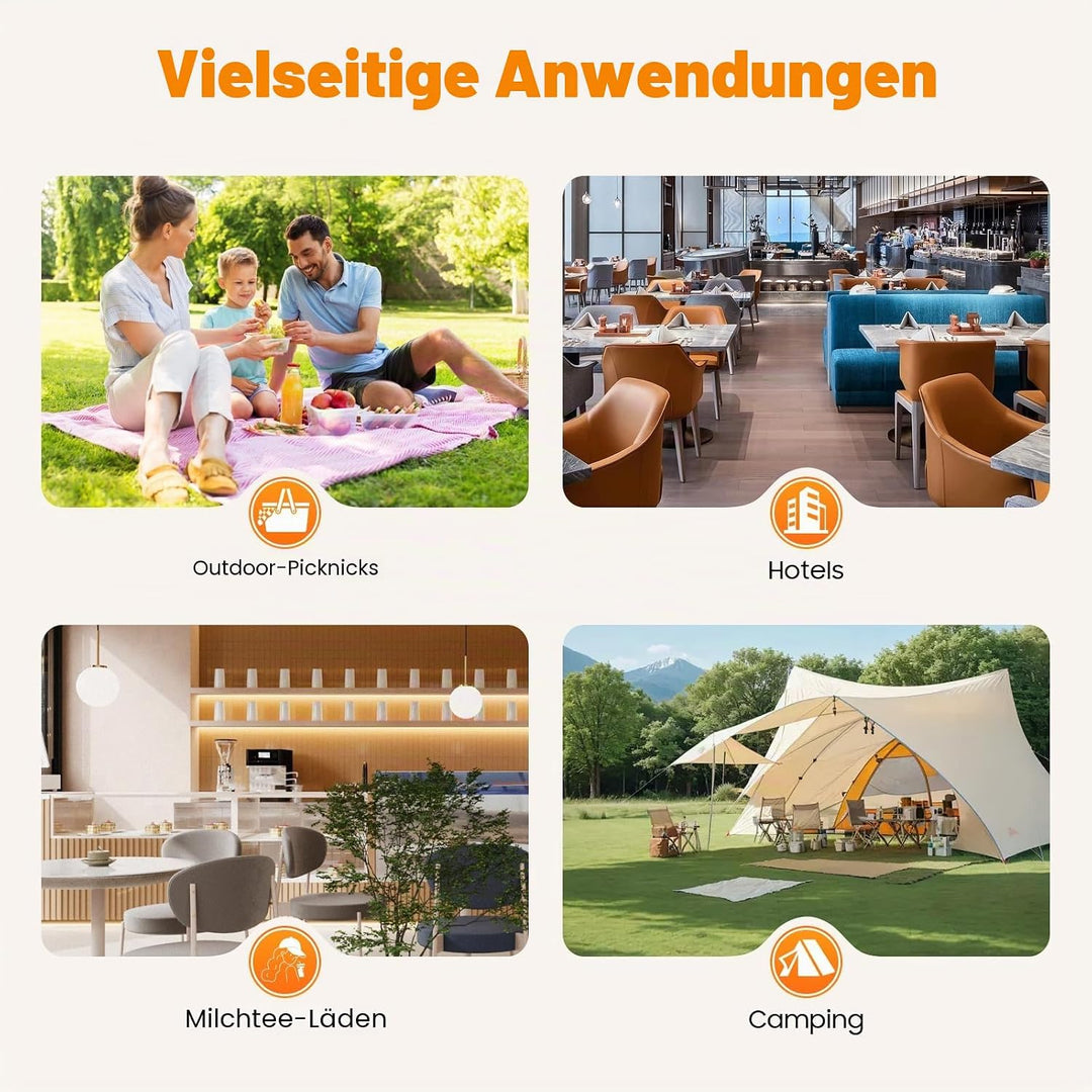 20L/40L Thermobehälter für Essen, Isolierter Eimer Mit Deckel, Edelstahl Isolierkanne, für Kaffee Te