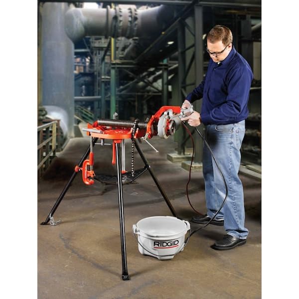 RIDGID 36273 Modell 460-6 Transportabler TRISTAND Kettenschraubstock, Dreifuss-Arbeitsgerät 1/8" bis