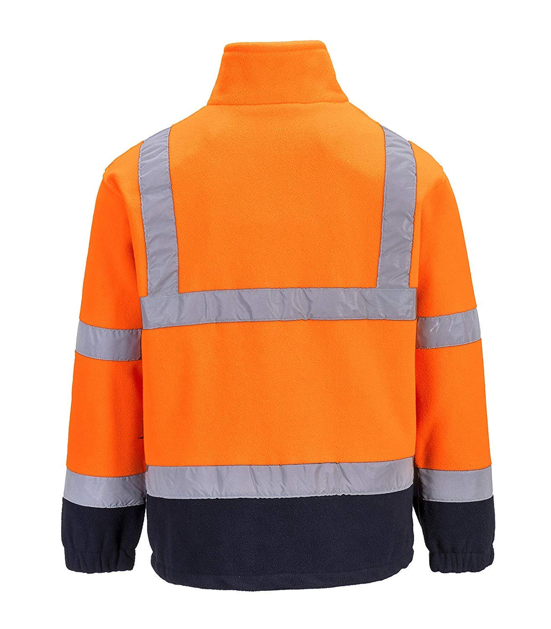 PORTWEST Fleece mit Anti-Pilling-Ausrüstung, 300 g, 100% Polyester, 1 Stück, XXL, Orange/Navy, F301O