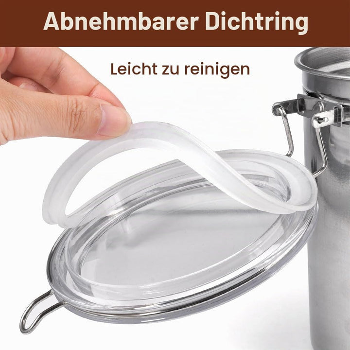 2000ml Kaffeedose Luftdicht, Kaffeebohnen Behälter, Kaffeebohnen Aufbewahrung, Kaffeedose, Vorratsdo
