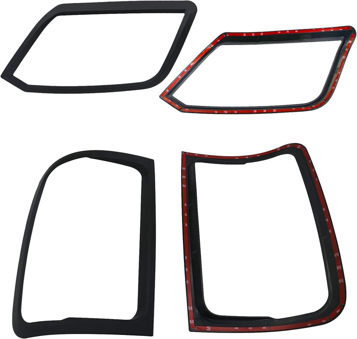 JHCHAN Heckscheinwerferabdeckung, Vorder- und Rücklicht-Set, Aussenschutzverkleidung für VW Amarok 2