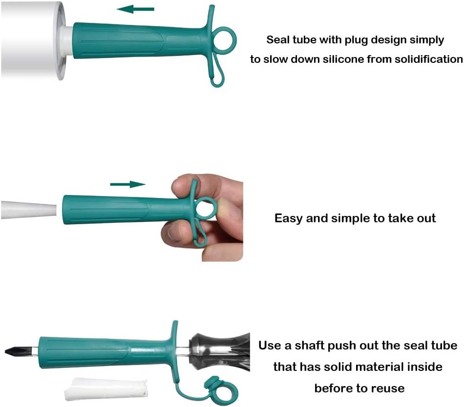 ORXPLUS Tools 3-in-1 Silikon-Abdichtungswerkzeuge, 9 Grössen Pads, Abdichtungswerkzeug-Set, Dichtung