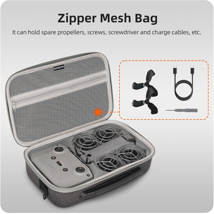 ZJRXM Tasche für DJI Neo 2 Zubehör, Kompakte Reisetasche für DJI Neo 2 Fly More Combo, Tragetasche f