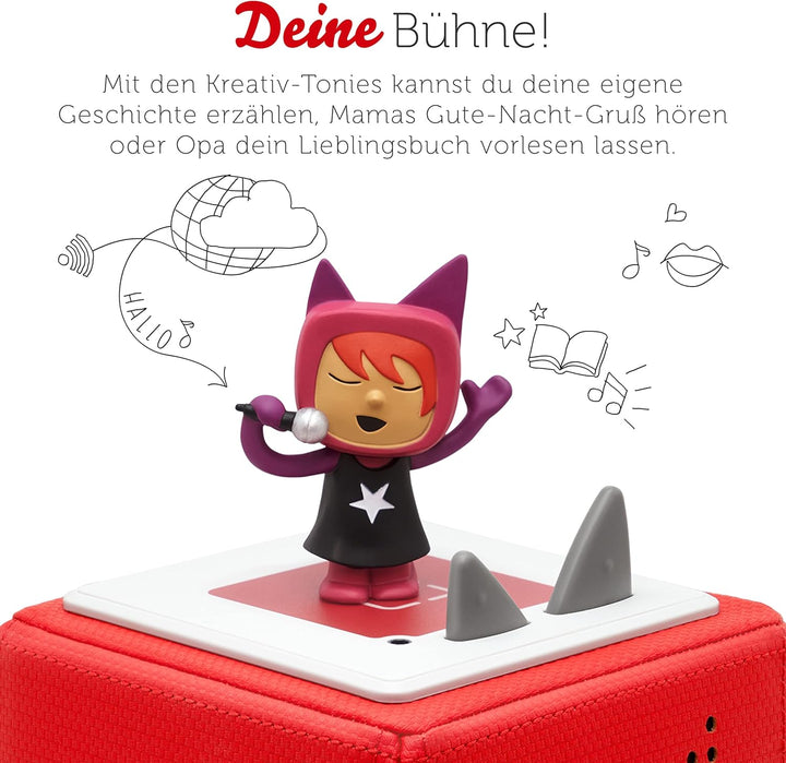 tonies Hörfigur für Toniebox, Kreativ Sängerin, zum selbst Bespielen, 90 Minuten Speicher für eigene