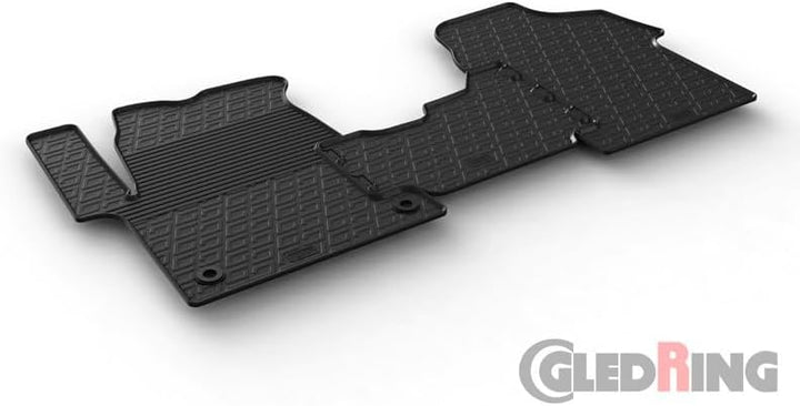 Gledring Satz Gummimatten kompatibel mit Citroen Jumpy / Peugeot Expert / Toyota Proace 2016- & Opel