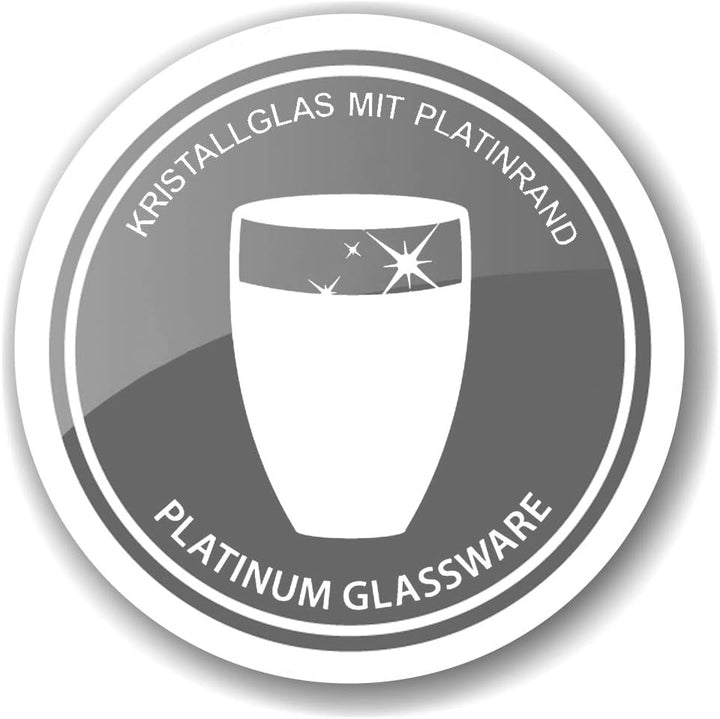 EDZARD Flaschenkühler Reuben (Ø 19,5 cm) aus Kristallglas mit Platinrand - Champagner Kühler, Sektkü