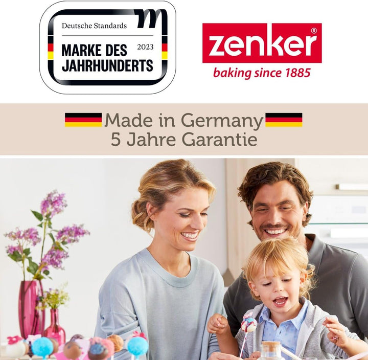 Zenker Bake, Click & Go Quadratische Haube – 30 x 30 x 11,5 cm – Passender Deckel für Kuchenformen z
