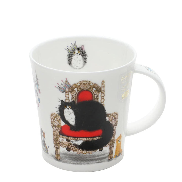 LO-REGC-BW Tasse mit Katzenmotiv, aus feinstem Knochenporzellan, 0,32 cm, Schwarz / Weiss