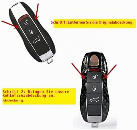 M.JVisun Echte Kohlefaser Abdeckung Fall Schlüsselgehäuse Für Porsche 718 911 Carrera 918 Spyder Box