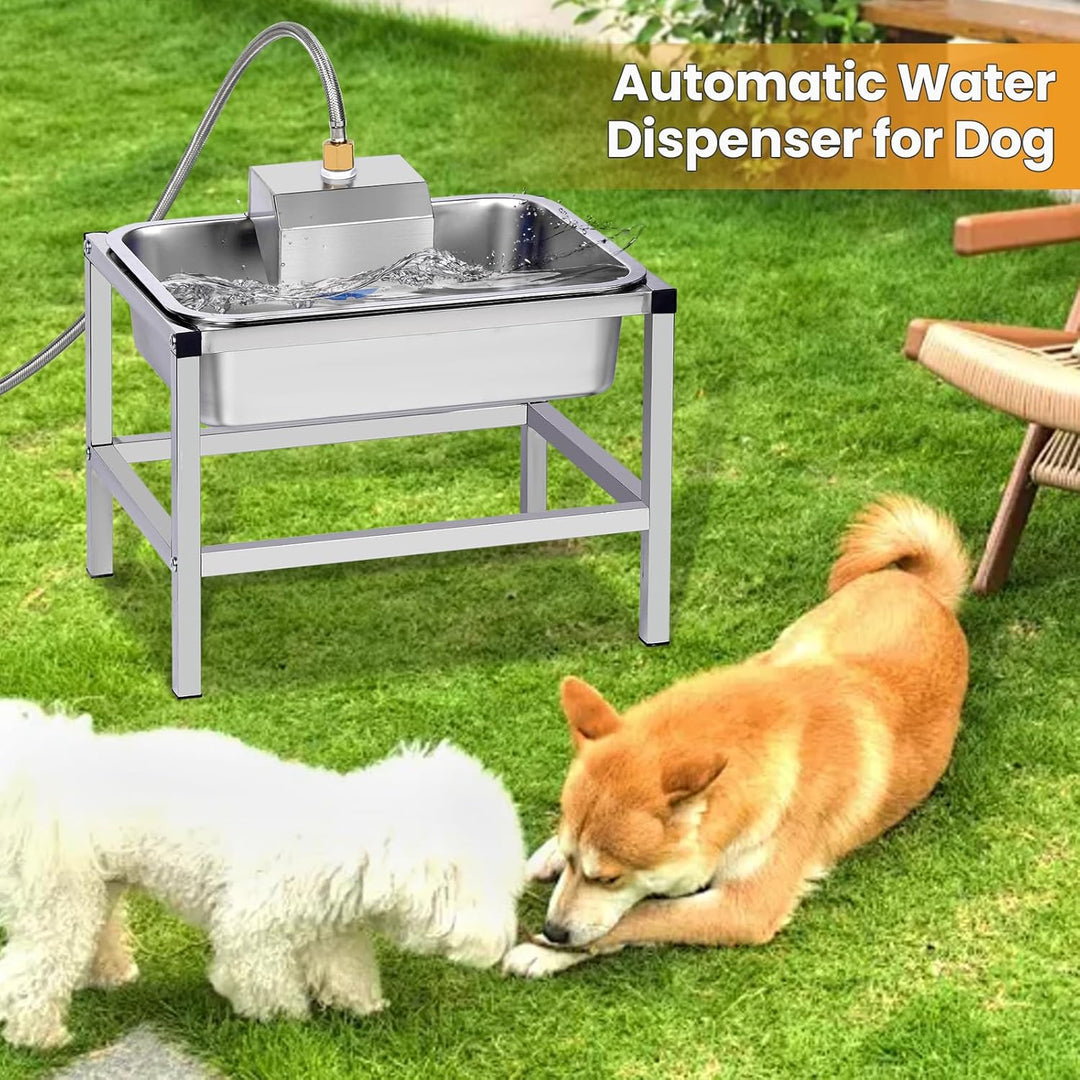 Automatischer Hundewasserspender für Grosse Hunde, Erhöhter Hundewassernapf mit Ständer, 11L Edelsta