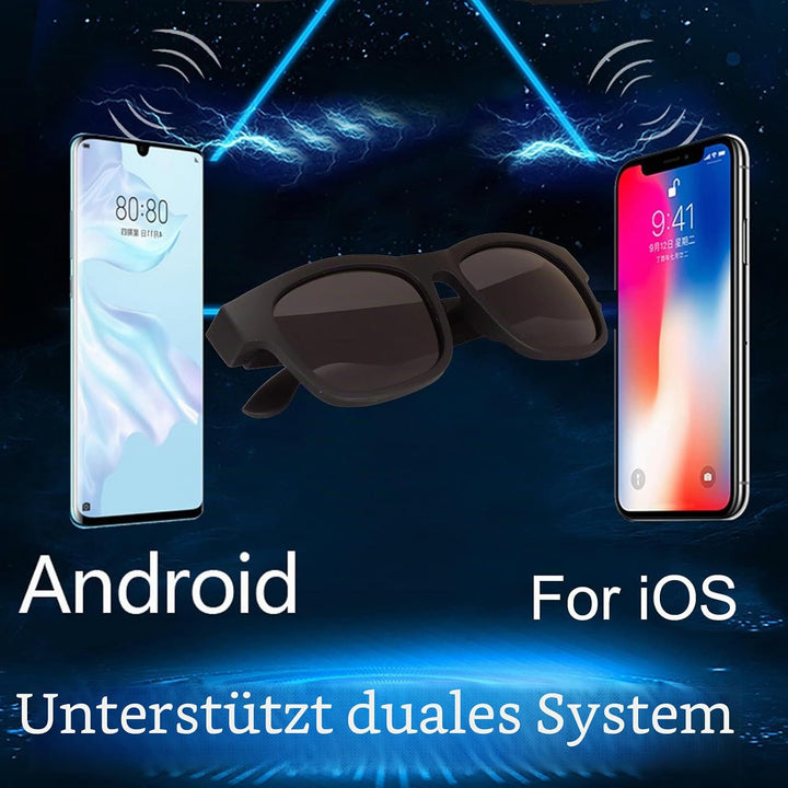 Smart Glasses, Smart Audio Sonnenbrillen, Noise Cancelling, Freisprechen, Open-Ear-Lautsprecher mit