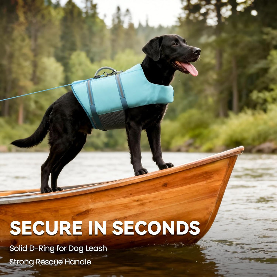 VIVAGLORY Rip Stop Schwimmweste Hund, Hundeschwimmweste, Schwimmhilfe & Auftrieb, Rettungsweste Hund