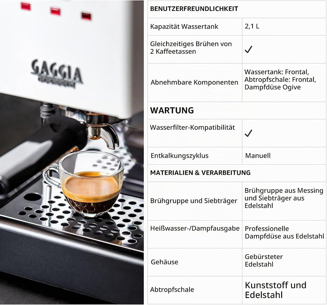 Gaggia Classic Evo weiss RI9481/13 Polarweiss, Polarwei&amp;